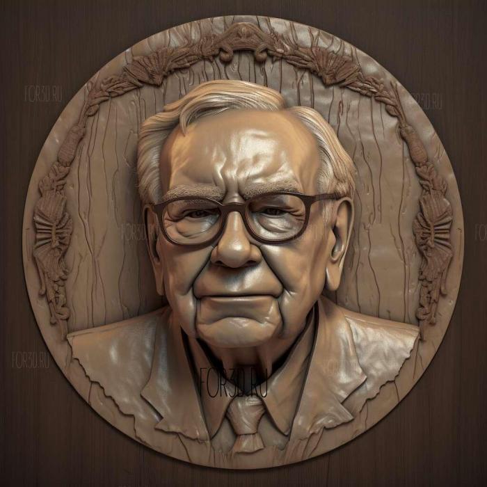 Warren Buffett 2 stl model for CNC